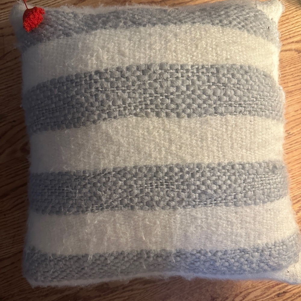 Anthropologie Decorative embroidered Pillow with Red Letter T -great kid decor - Picture 4 of 5